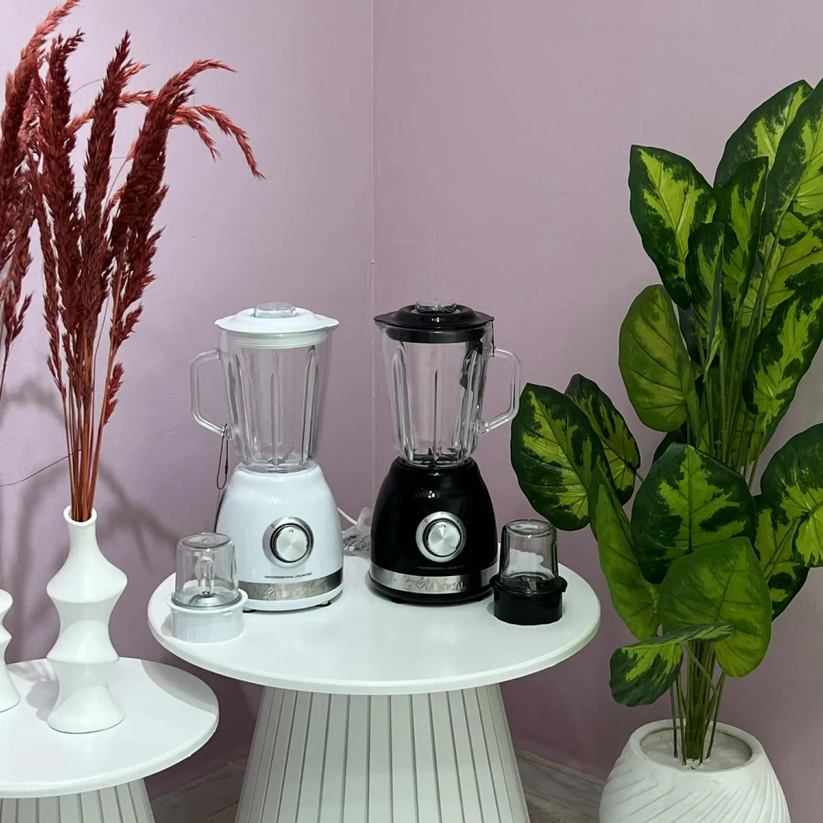 Blender 2 en 1 Lexical LBL-1526-1-2 - 500 Watts - Blanc