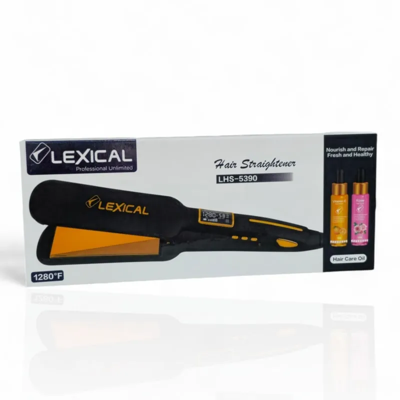 Plaque Cheveux avec Sérum Gratuit Lexical LHS-5390 65 Watts  Noir