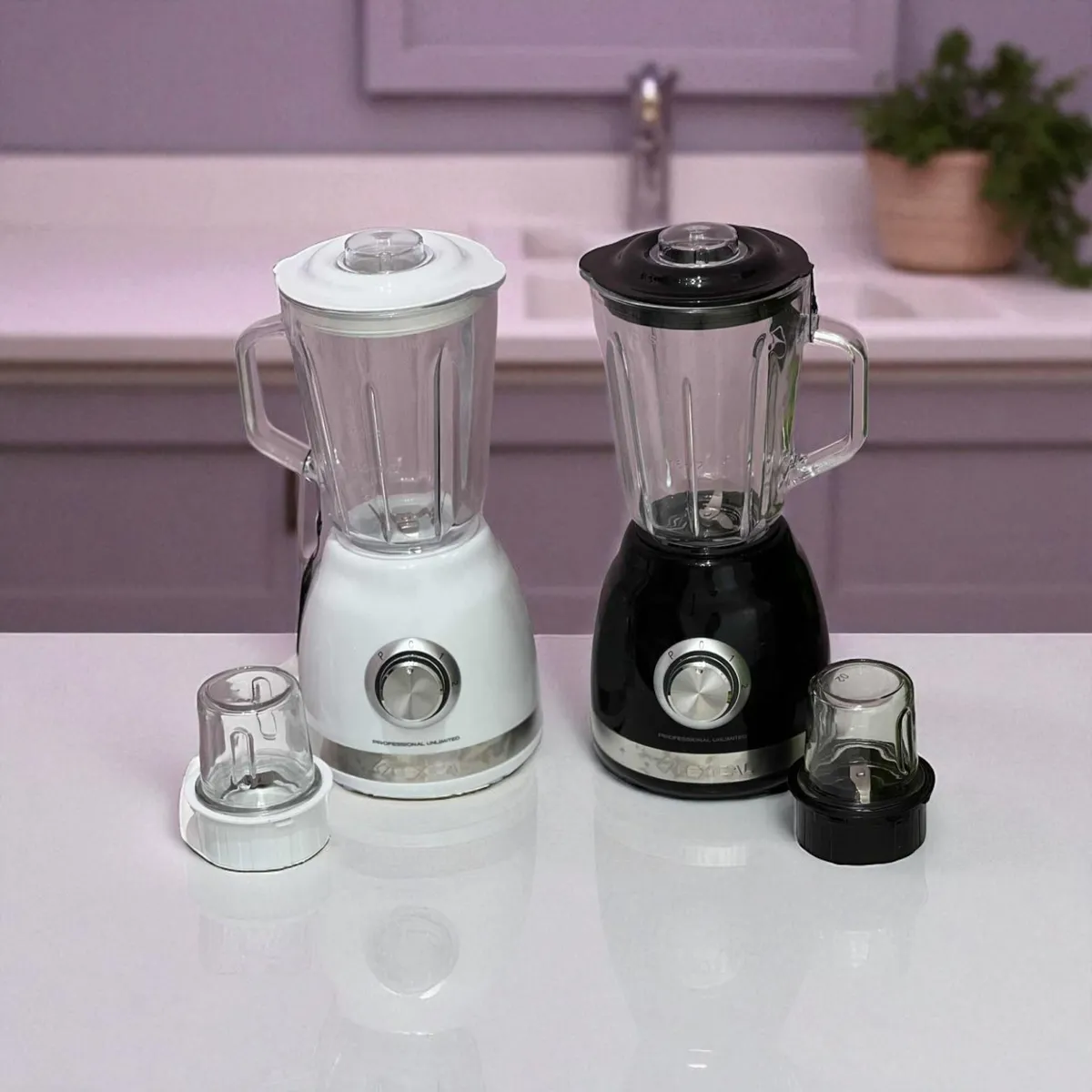 Blender 2 en 1 Lexical LBL-1526-1-2 - 500 Watts -  Noir