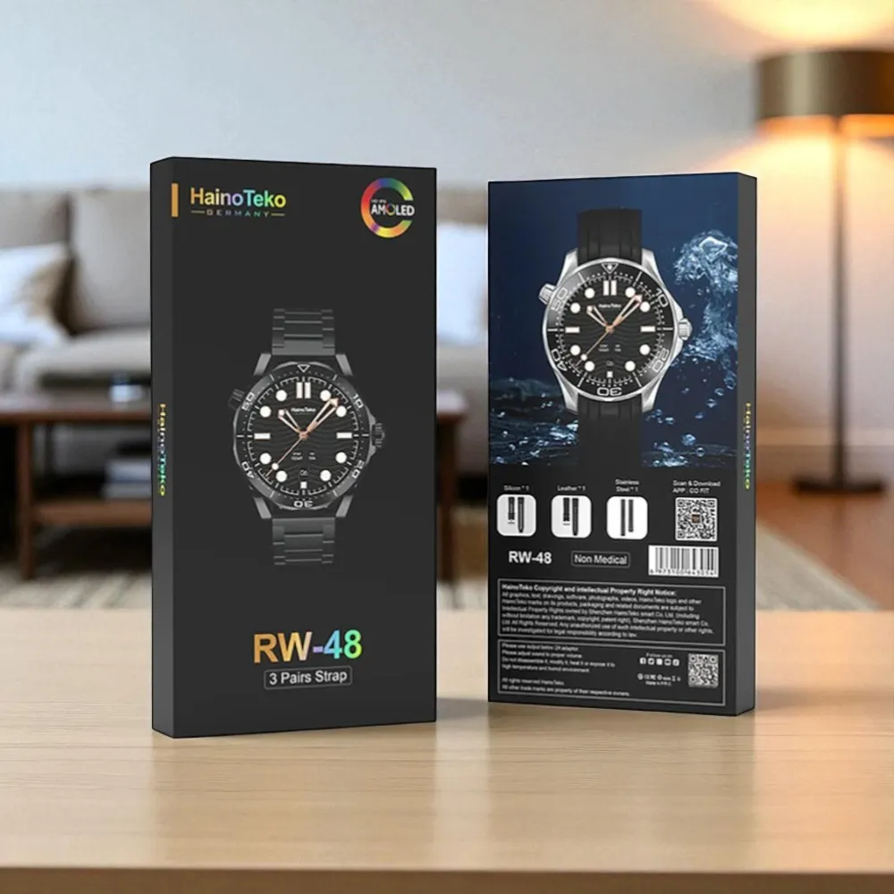 Smartwatch HainoTeko  RW-48 - 3 Bracelets - Écran AMOLED