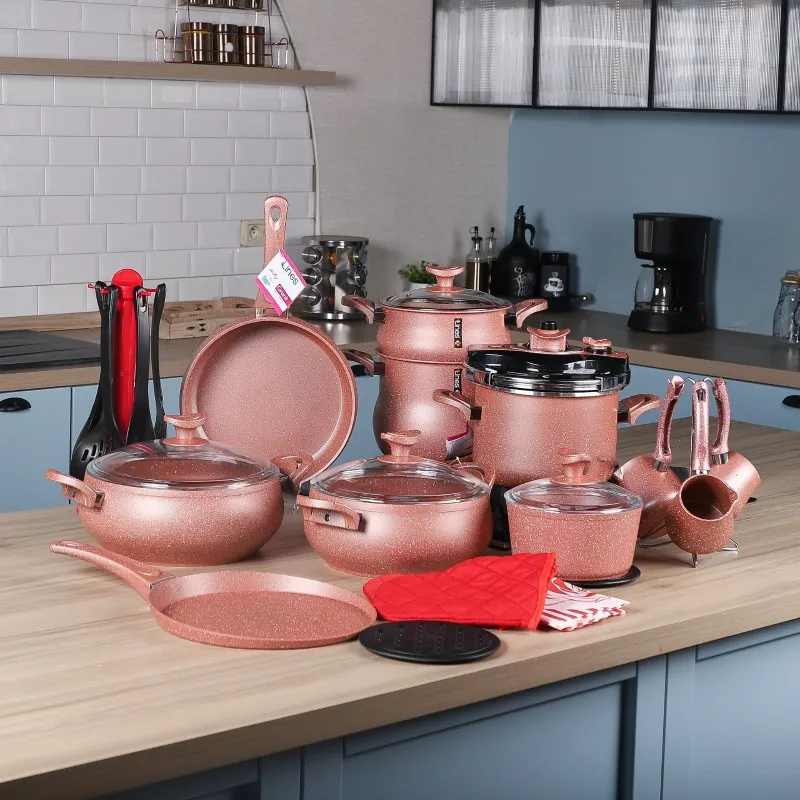 Batterie de cuisine 28 pièces granite ABM