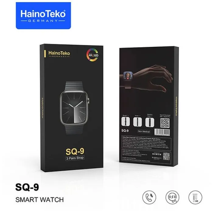 Smartwatch Haino Teko SQ-9 - 3 Bracelets - Écran AMOLED