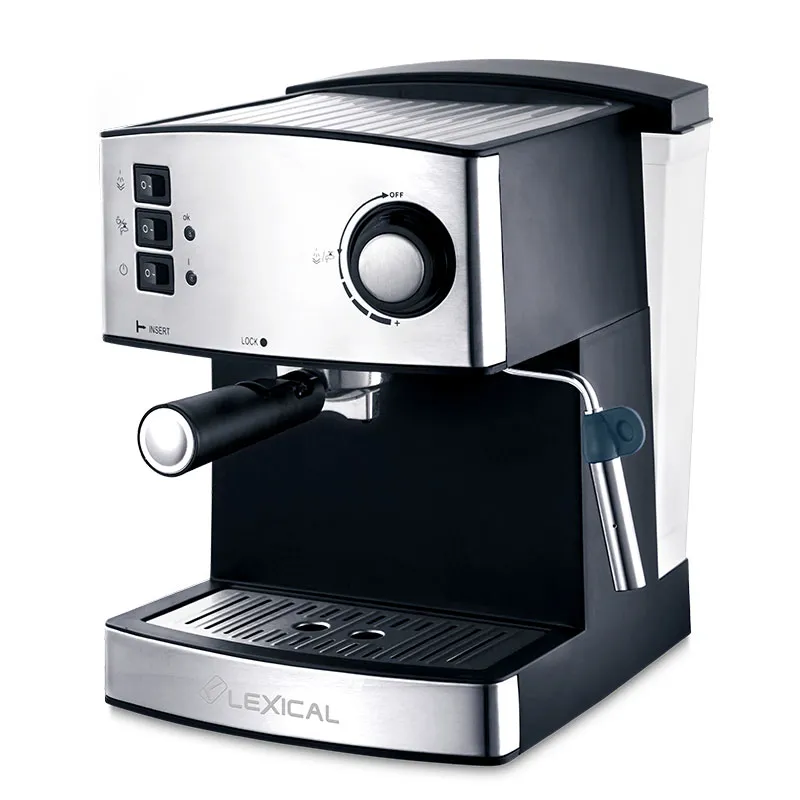 Cafetière Expresso Lexical LEM-0602 - 15 Bars – 850W avec Buse Vapeur