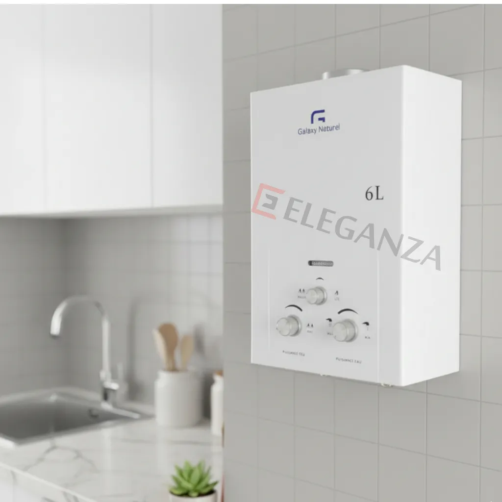 Chauffe Bain GALAXY NATUREL 6 Litres Gaz Bouteille - Blanc - 6L-1-GPL