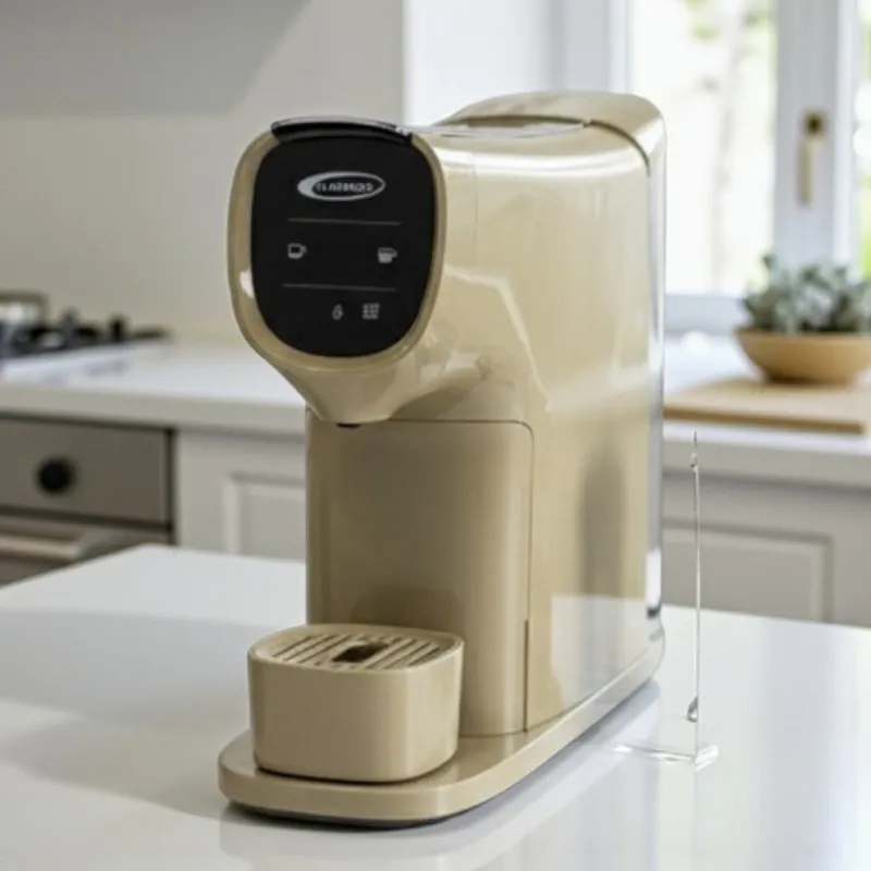 Machine à café compatible Nespresso avec afficheur Florence 3A-C285B - 19 Bars – 1200W - Beige