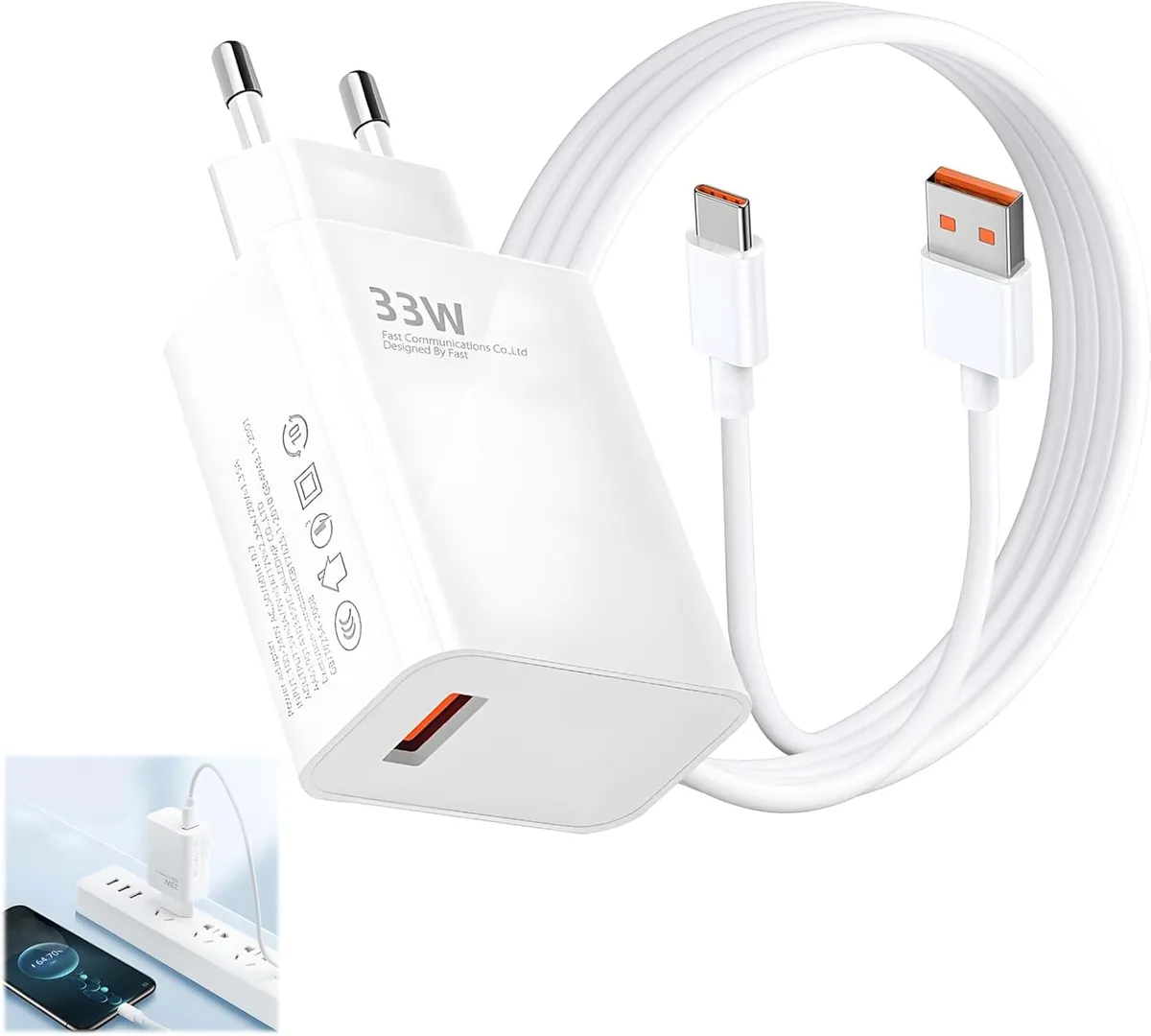 Chargeur Rapide Xiaomi 33 W avec câble USB  11PRO