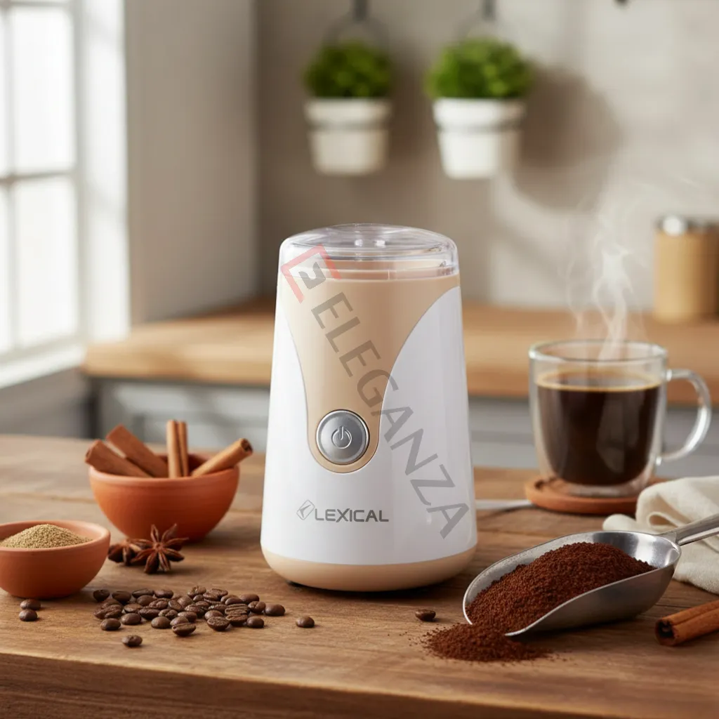 Moulin à café électrique Lexical LCG-0702 - 200W - Beige