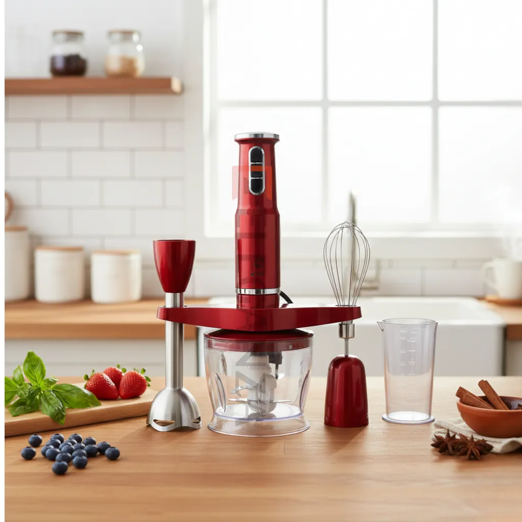 Mixeur Plongeant 4en1 Florence HK-335 - Rouge