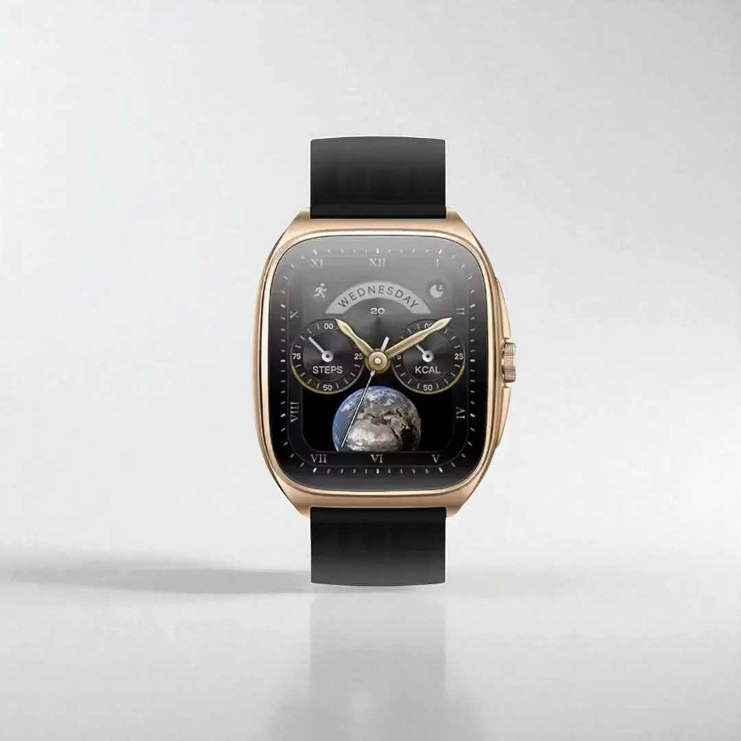 Smartwatch Maxwell GTX19 – Écran Incurvé AMOLED, Boîtier Aluminium Léger & Résistant - Gold