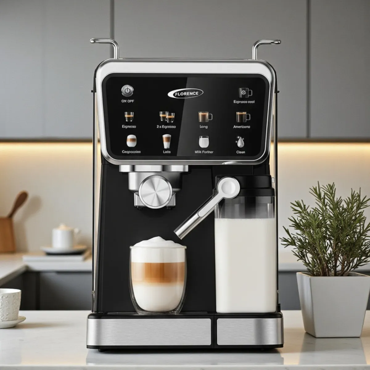 Machine à Café Florence HK461 - 1350 Watts -1.5 Litres - 20 bars