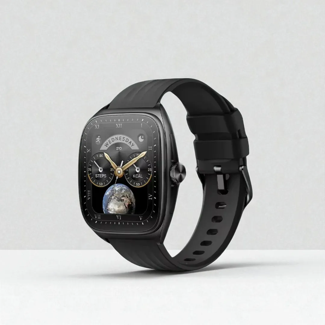 Smartwatch Maxwell GTX19 – Écran Incurvé AMOLED, Boîtier Aluminium Léger & Résistant - Noir