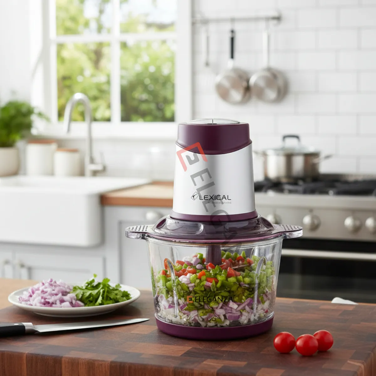 Hachoir à Viande Lexical LCH-1916 - 3 Litres - 400 Watts - Bol en verre