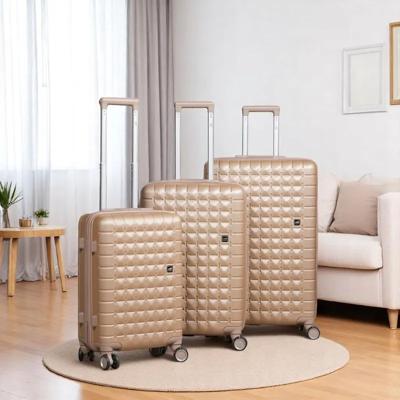 Série de 3 Valises en ABS Beige - ABM