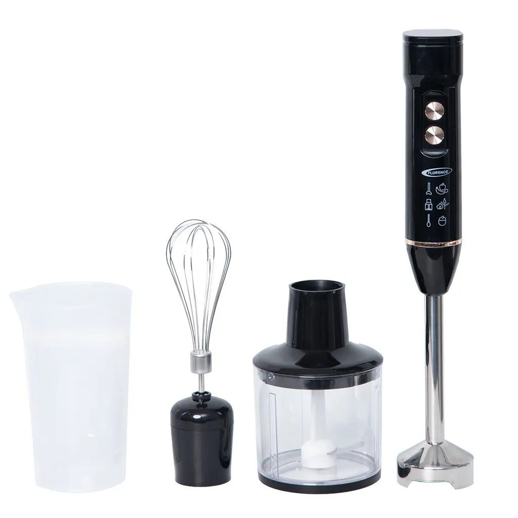 Mixeur Plongeant 4En1 Florence HK452  - 400 Watts - Noir